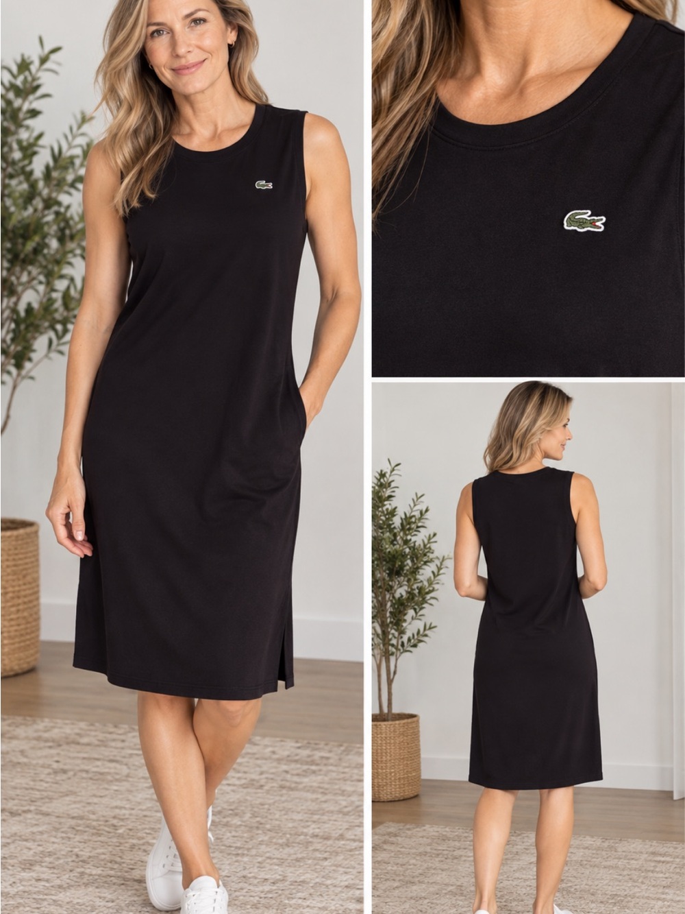 Lacoste Black Sleeveless Dress